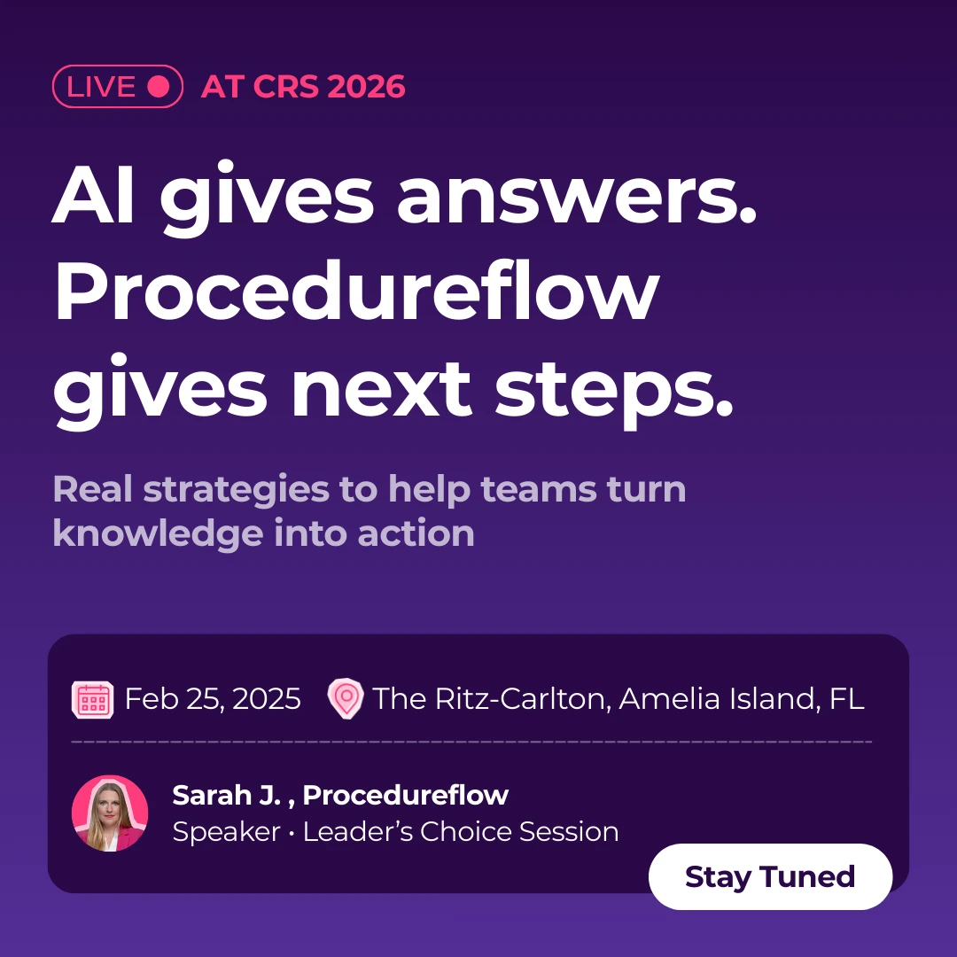 Procedureflow’s session with Sarah Jeanneault in Amelia Island