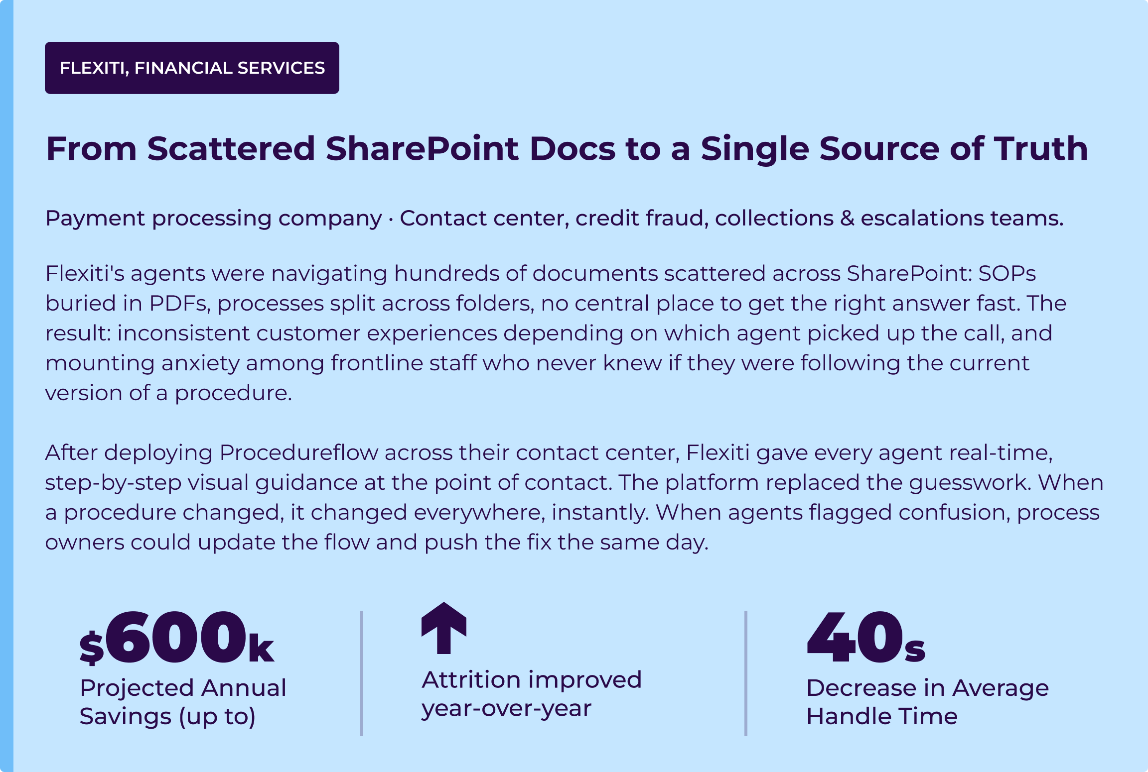 Real Customer Story; Finance