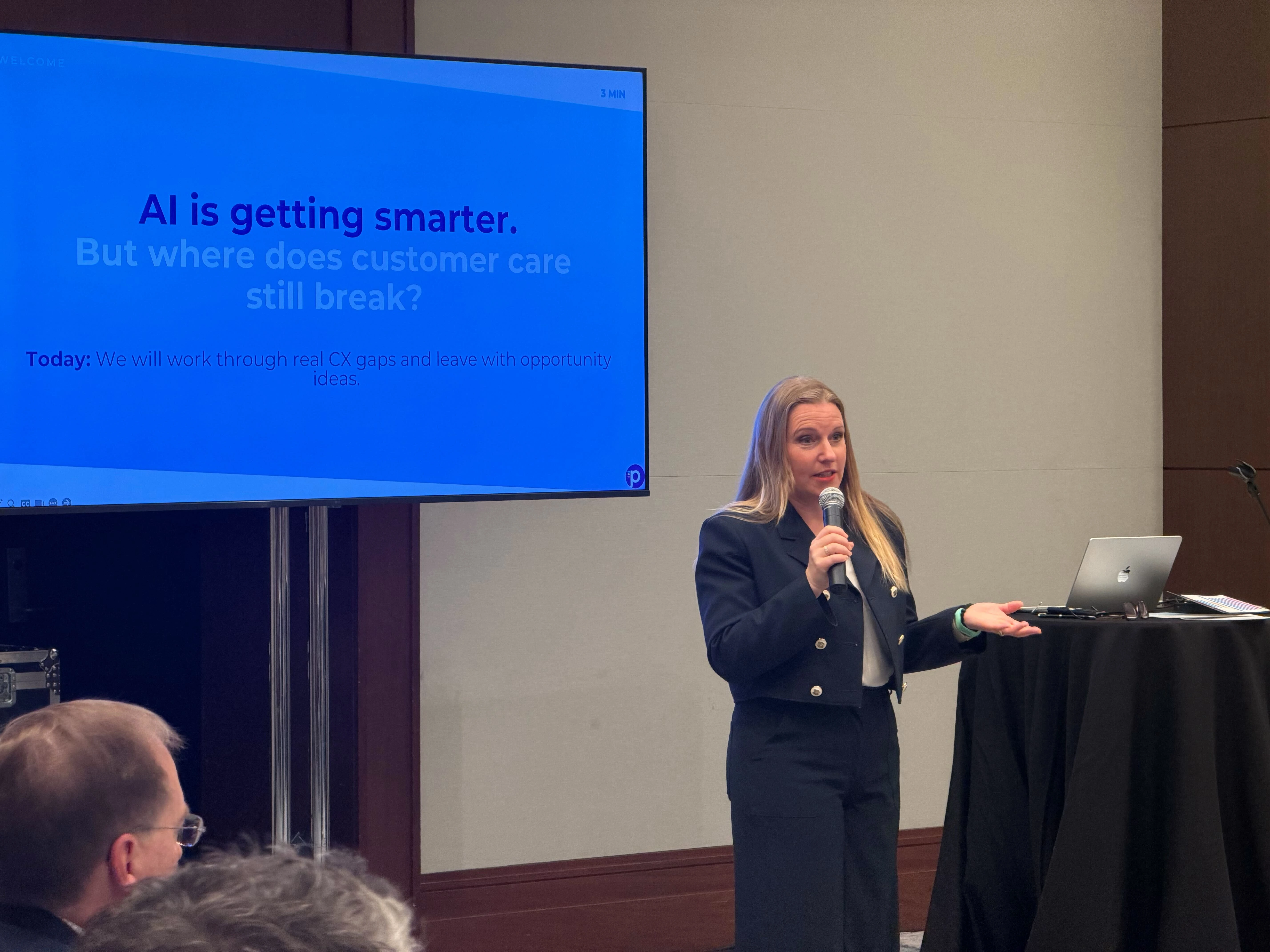 Sarah Jeanneault, VP of Marketing at Procedureflow, presenting at the Customer Response Summit 2026 in Amelia Island, Florida 