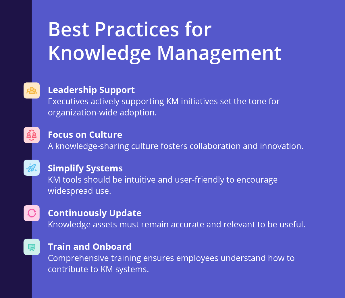 5 knowledge management best practices.