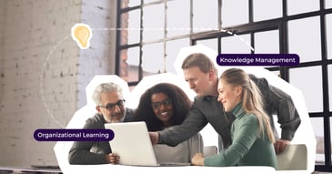 The relationship between knowledge management and organizational learning and how they support each other. 