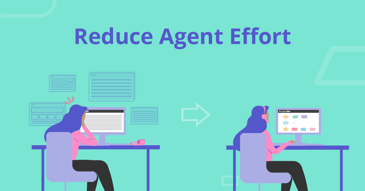 Call center agent effort at maximum with many applications open at once, another agent's effort reduced with one application open on the screen