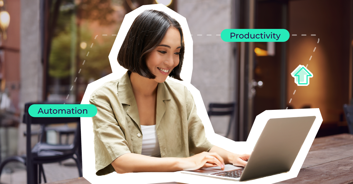 Employee becoming more productive with automation.